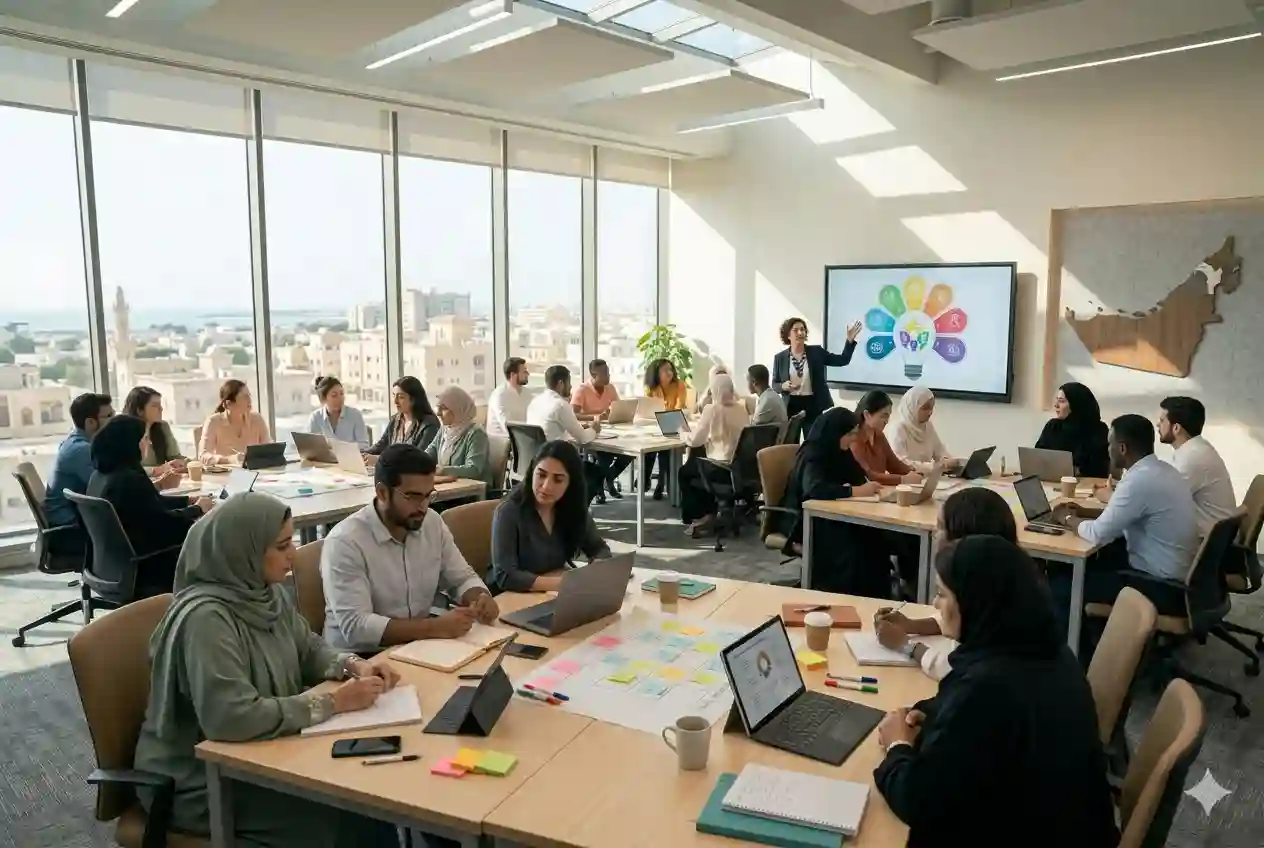 Educators attending professional teacher training program in Ajman UAE