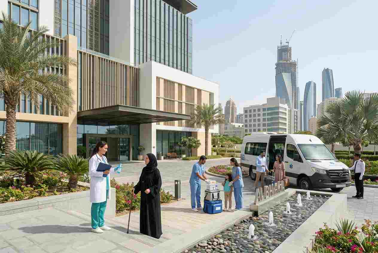 Modern Al Bahia Healthcare Center providing community healthcare services in Abu Dhabi