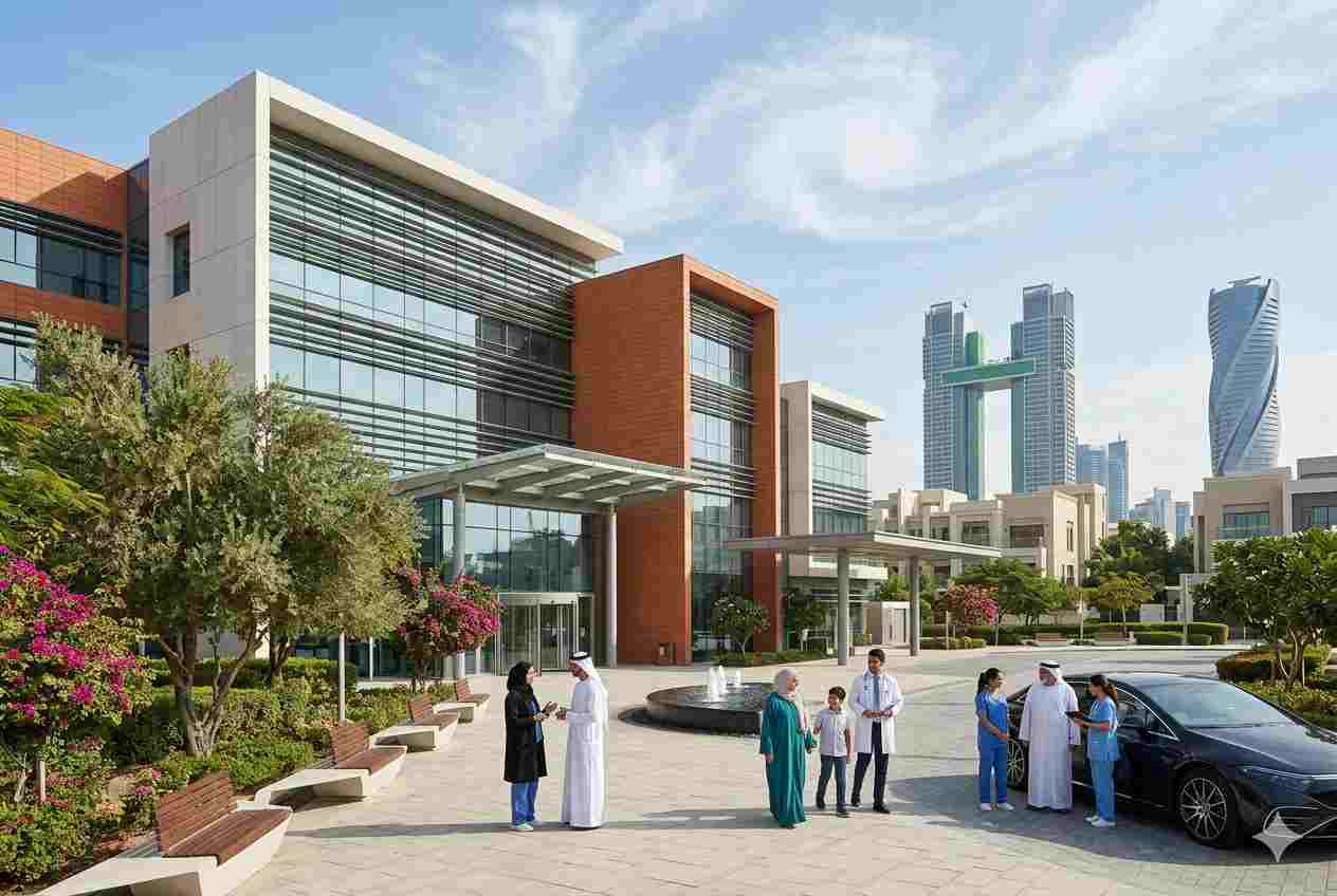 Modern Al Bateen Healthcare Center facility in Abu Dhabi