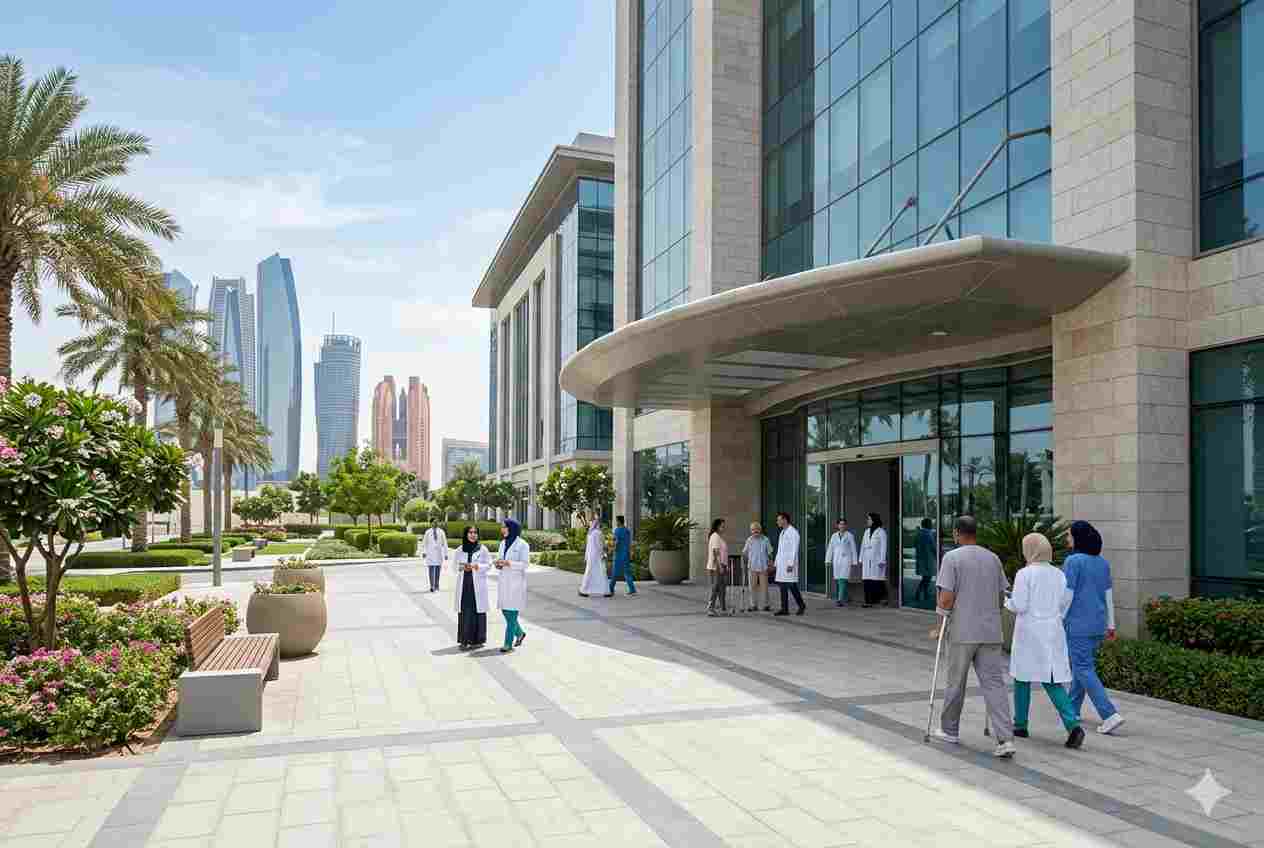 Exterior view of Al Bateen Healthcare Center in Abu Dhabi
