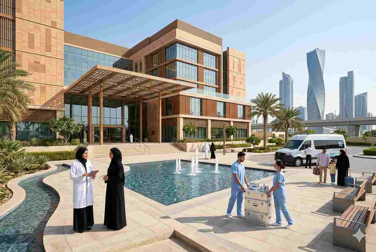 Modern Al Maqta Healthcare Center serving residents in Abu Dhabi