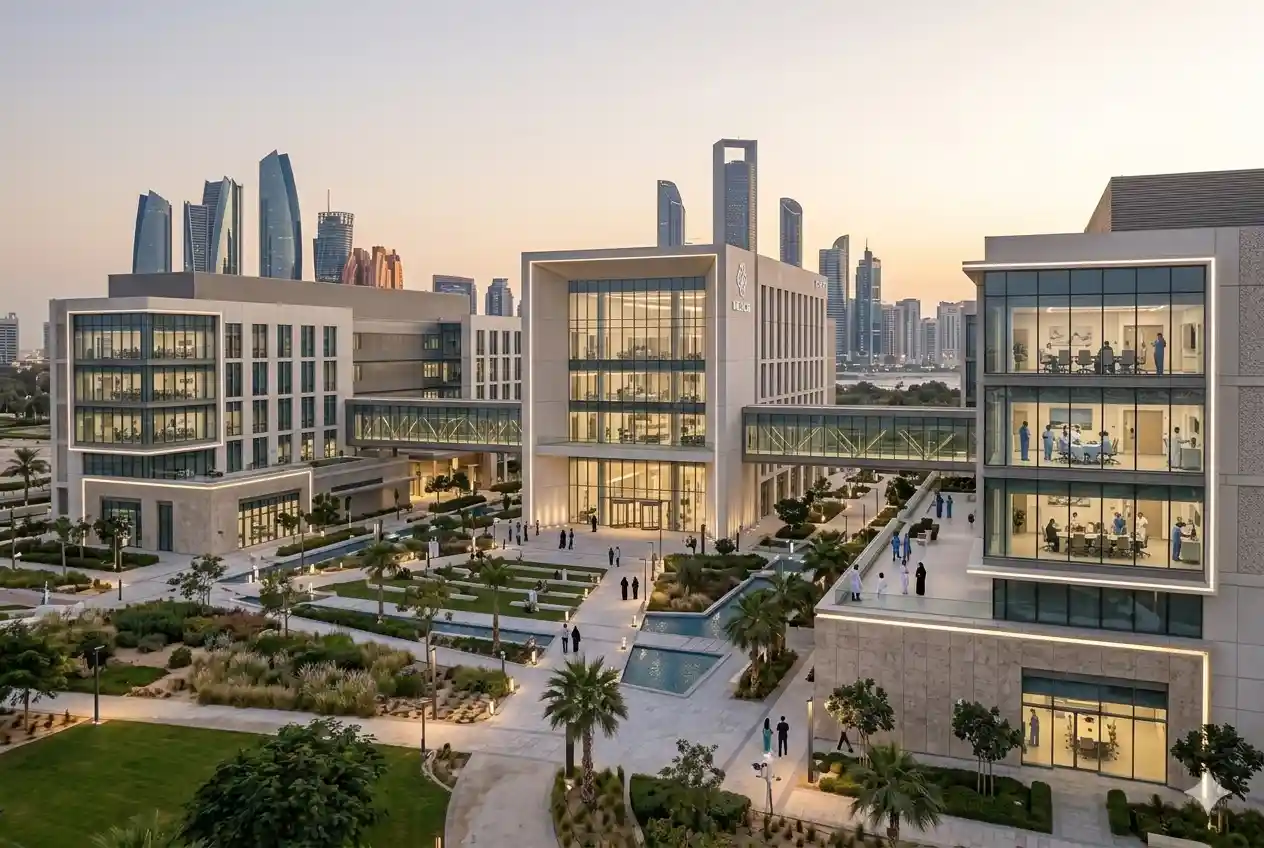 Healthcare group network buildings representing Arabian Healthcare Group in UAE