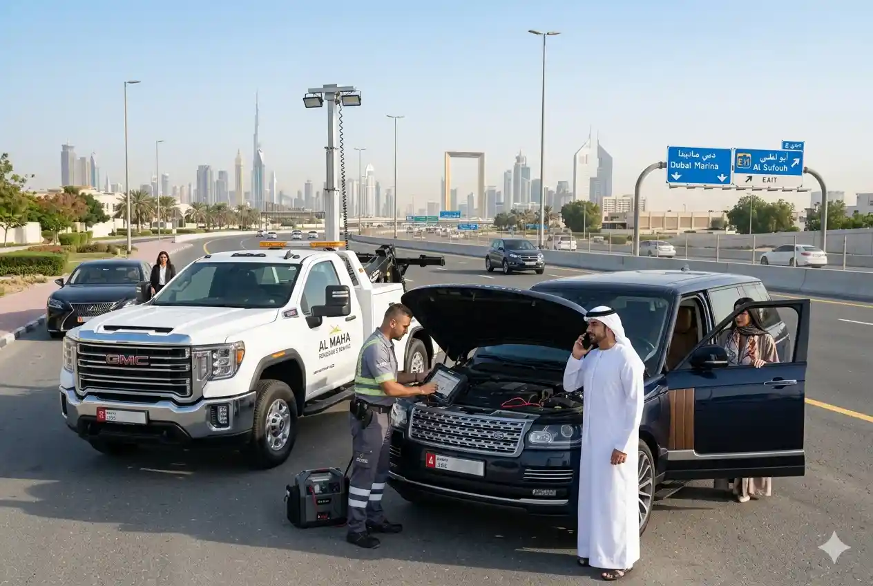 Roadside assistance and motoring support services provided by an automobile touring club in the UAE