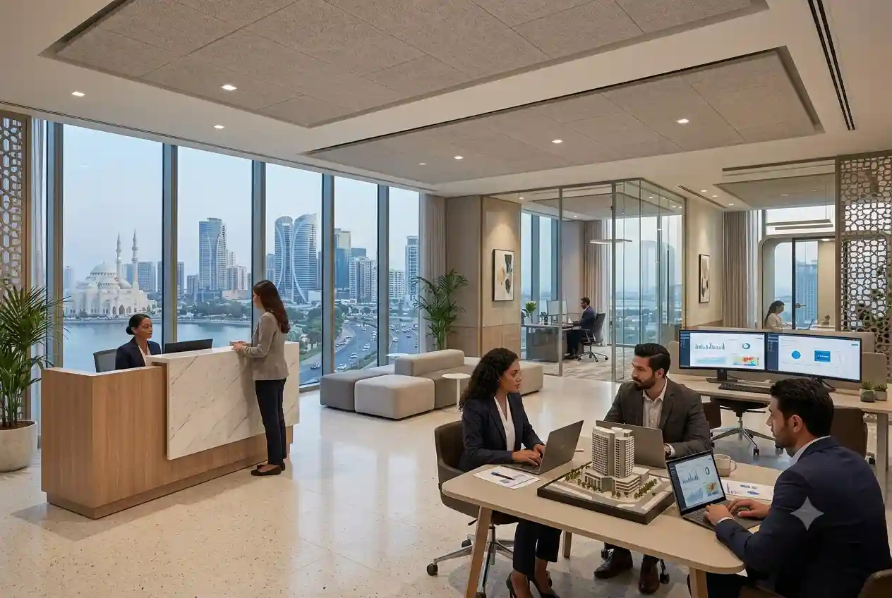 Modern business center office space in Sharjah UAE