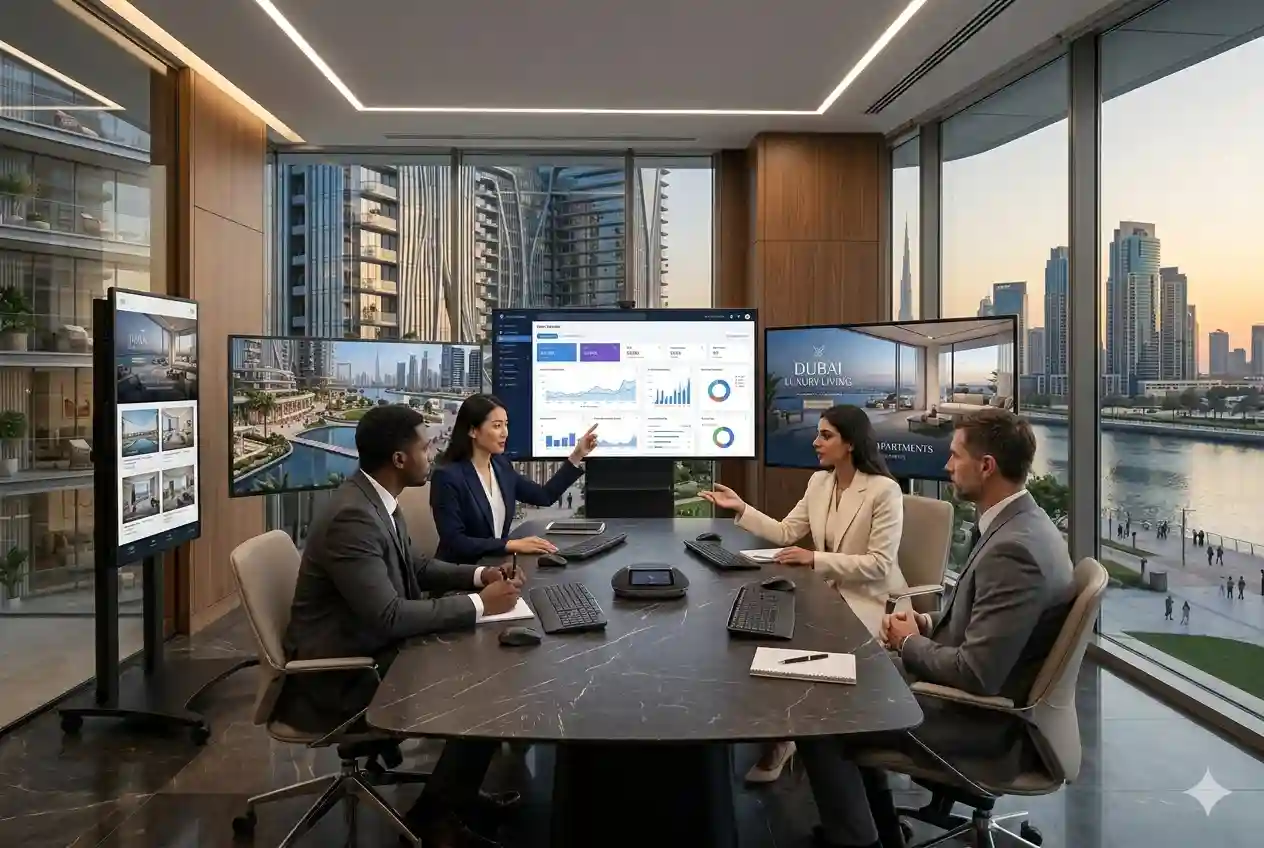 Real estate marketing professionals managing digital campaigns and lead generation strategies