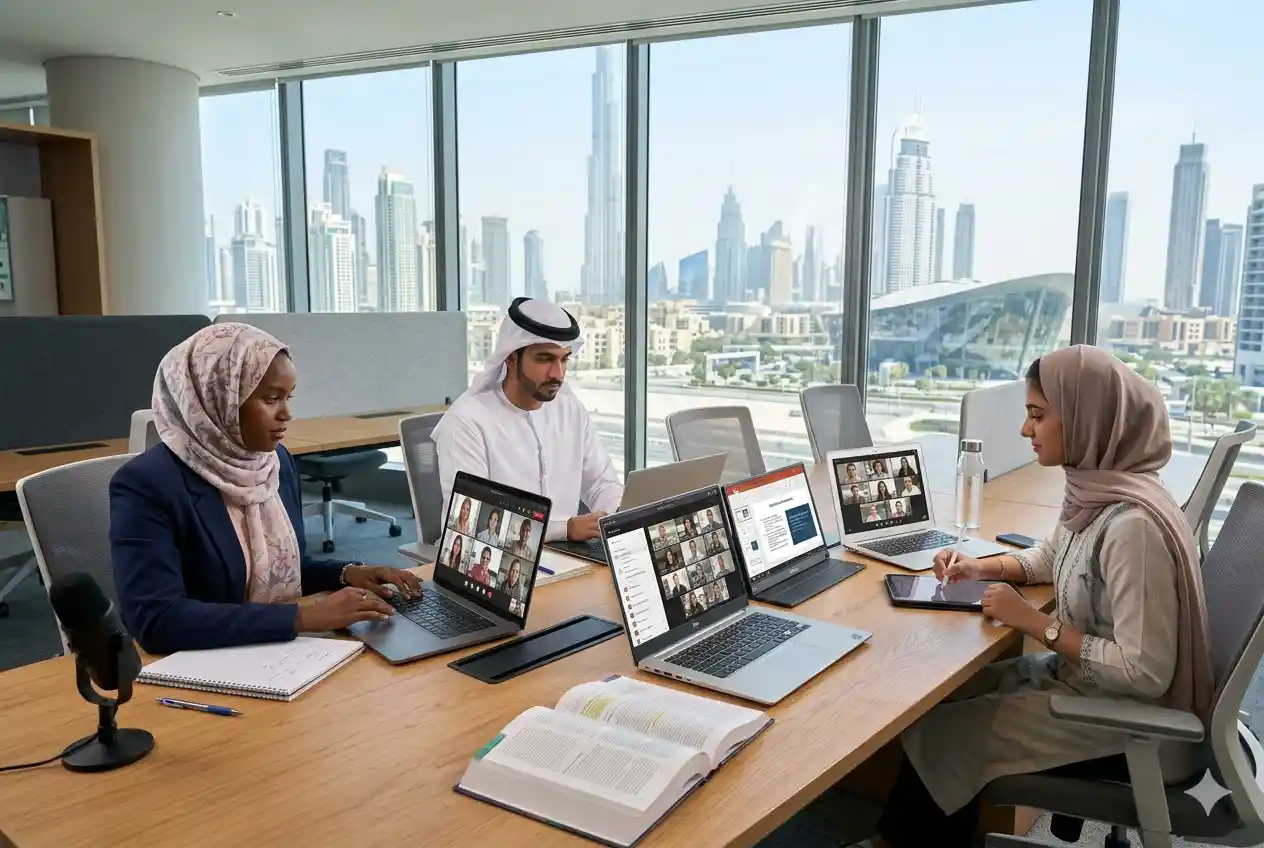 Students participating in distance education and online learning in the UAE