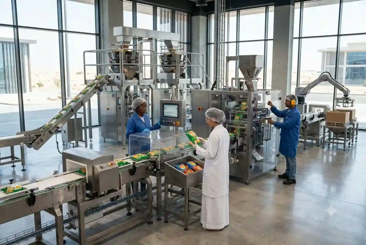 Modern snack food production facility operating in the UAE food manufacturing sector