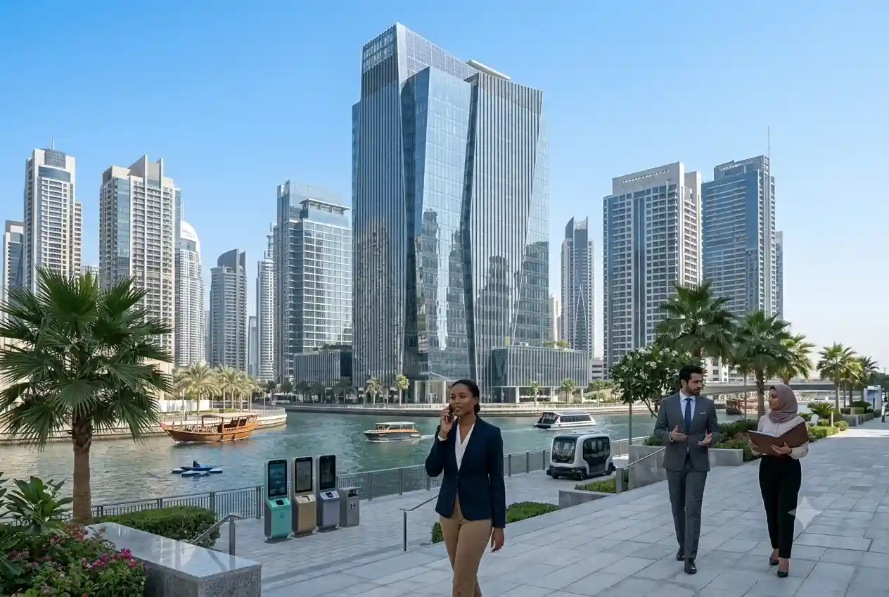 Escape Tower commercial office building in Business Bay Dubai