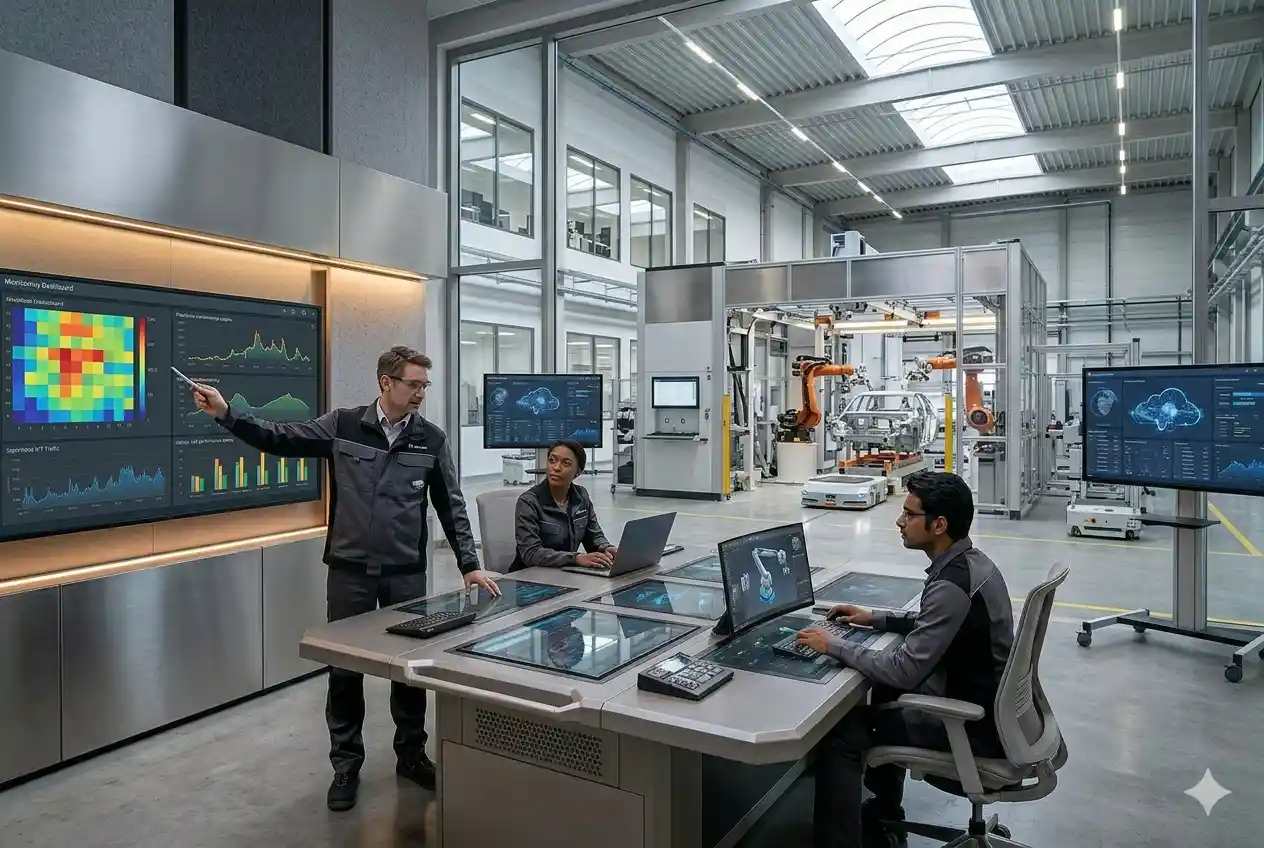 Advanced industrial automation and German engineering technology systems in a modern facility