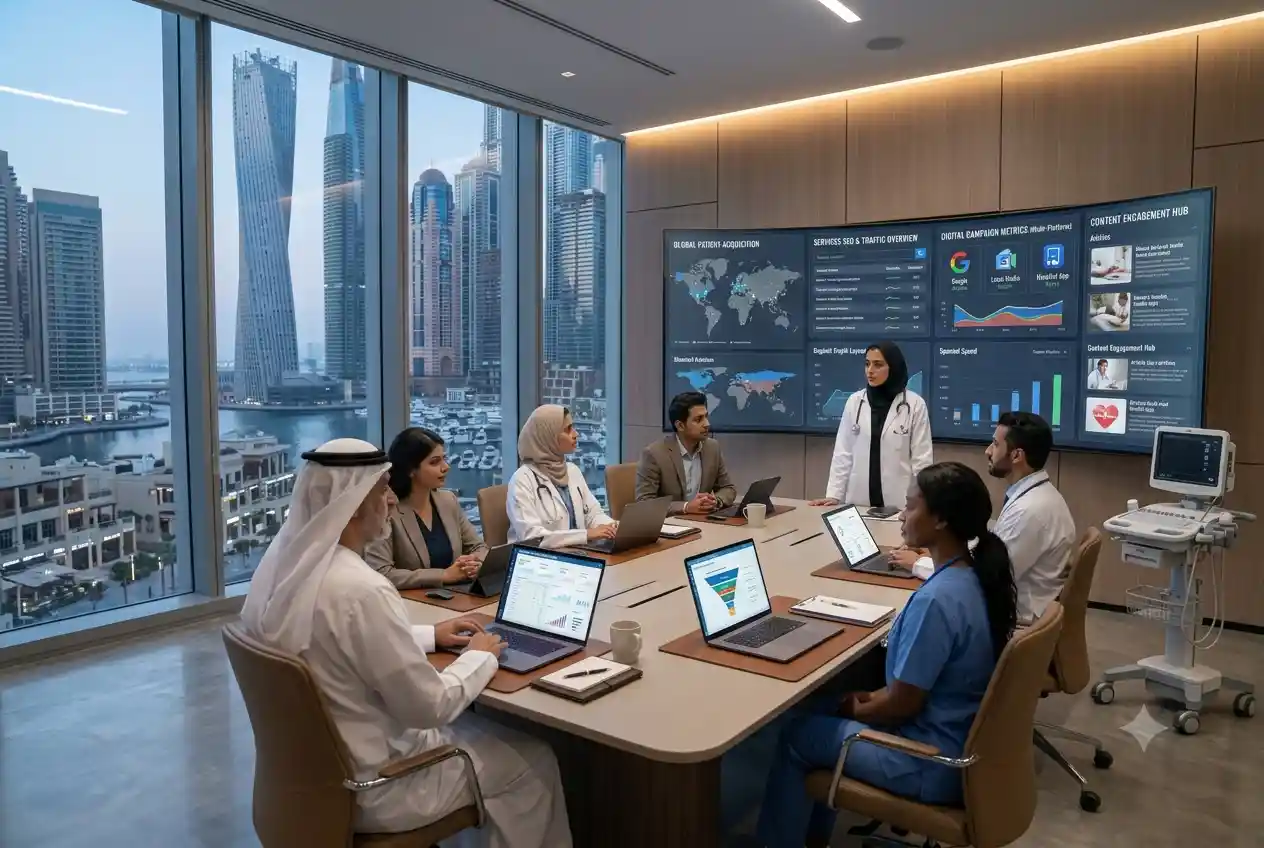 Healthcare digital marketing professionals managing patient acquisition campaigns in UAE