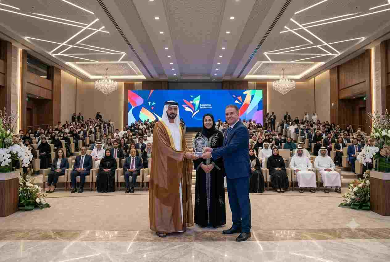 Educational excellence award ceremony recognizing outstanding achievements in the UAE