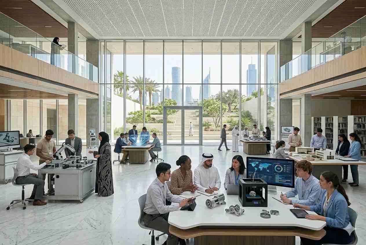 Students participating in professional development and training programs in the UAE