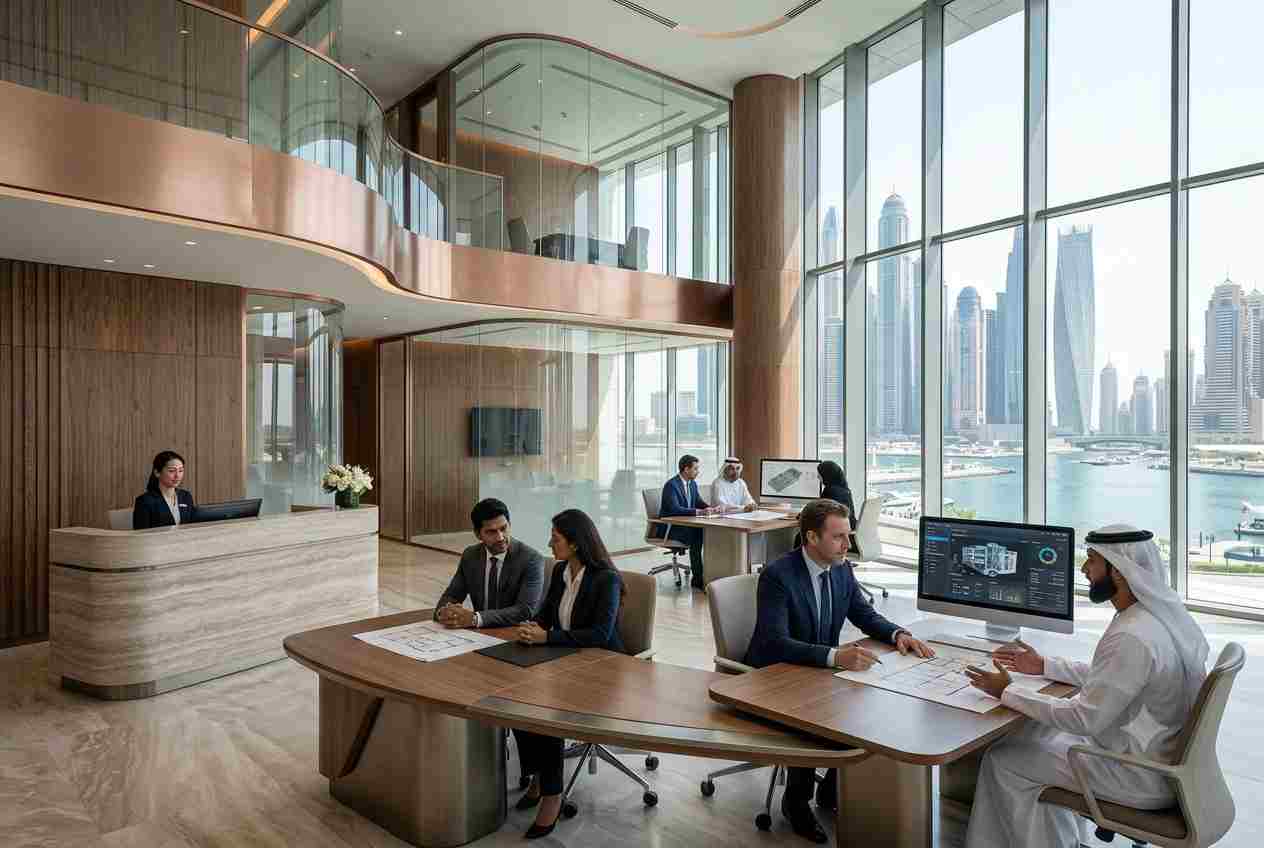 Professional property management company office in Dubai assisting landlords and property investors.