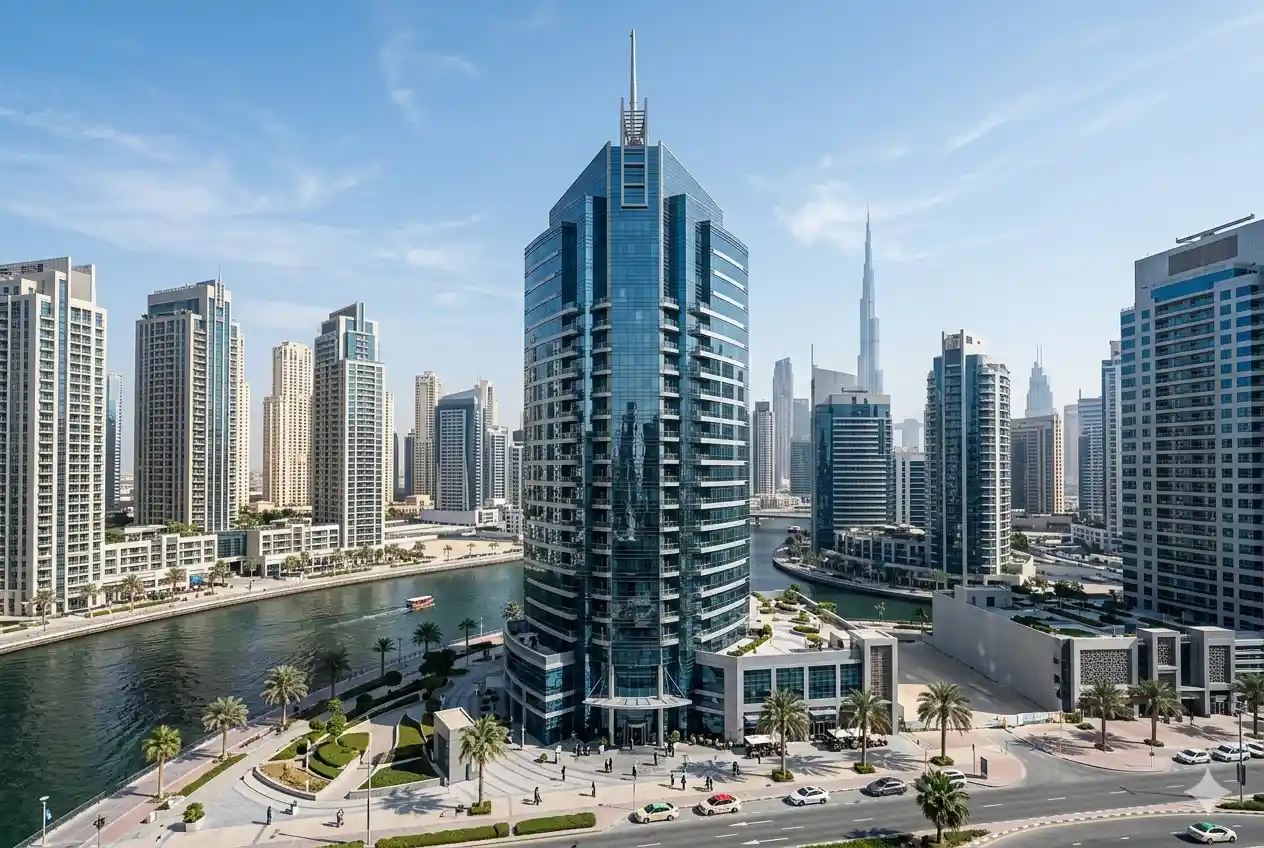 Single Tower commercial office building in Business Bay Dubai