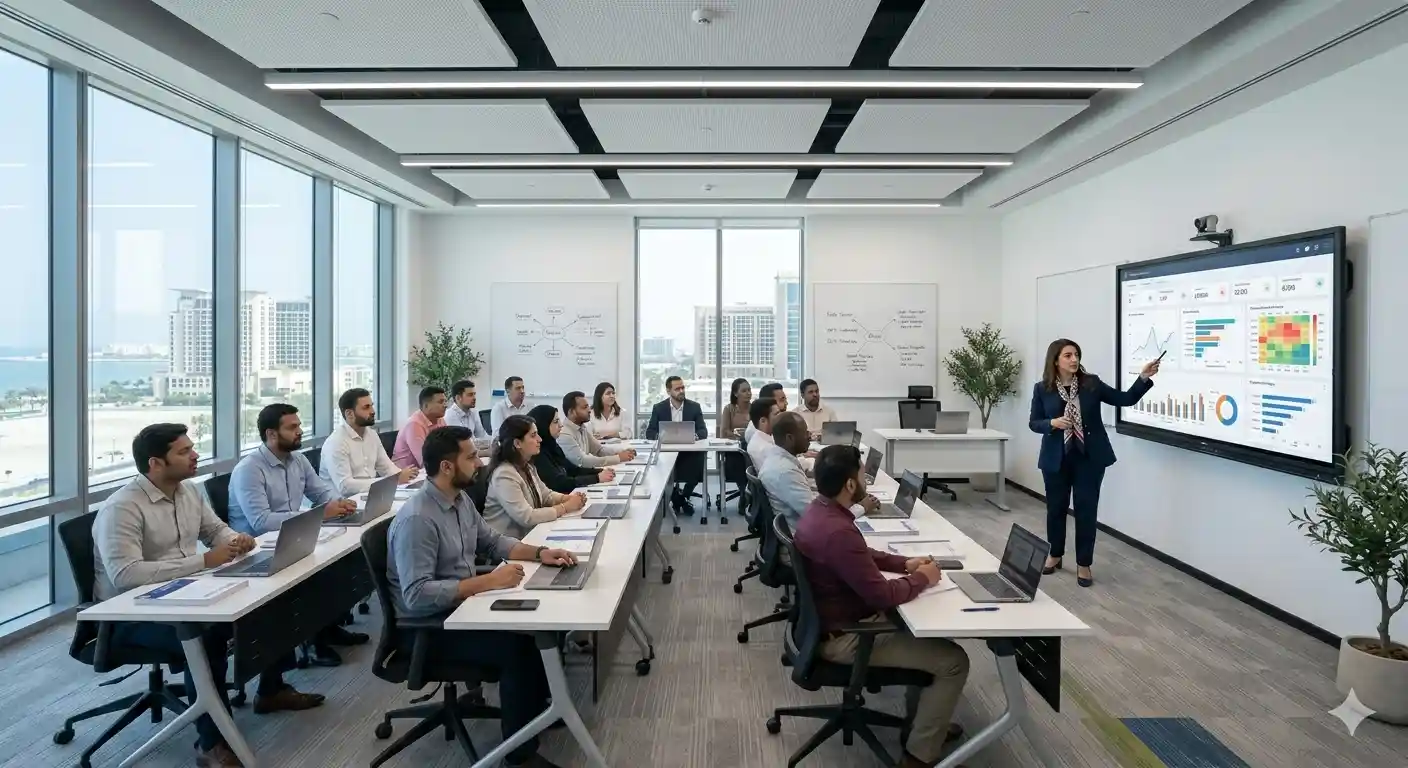Students attending teacher training course in Ajman