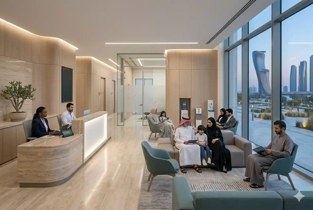 Modern outpatient healthcare clinic interior representing Vista Healthcare Clinic UAE