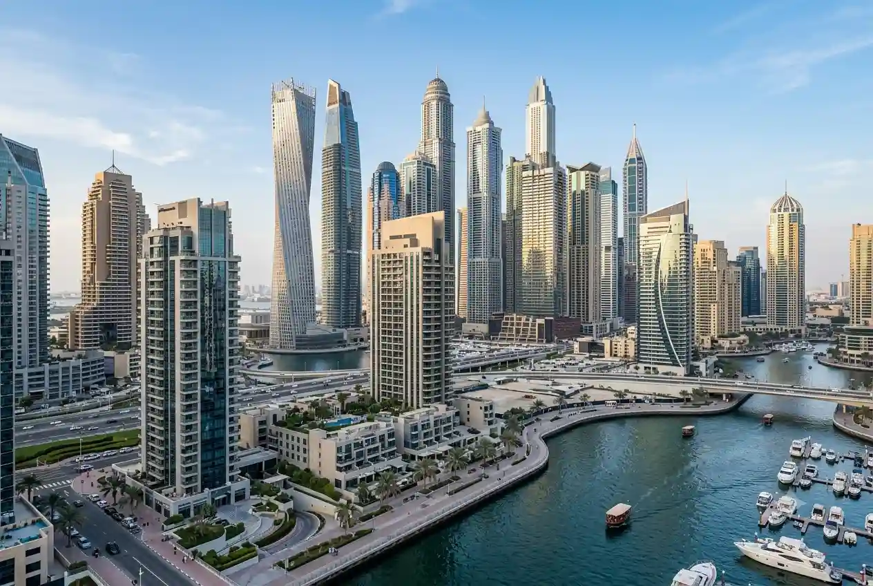 Modern real estate developments and investment properties in the UAE