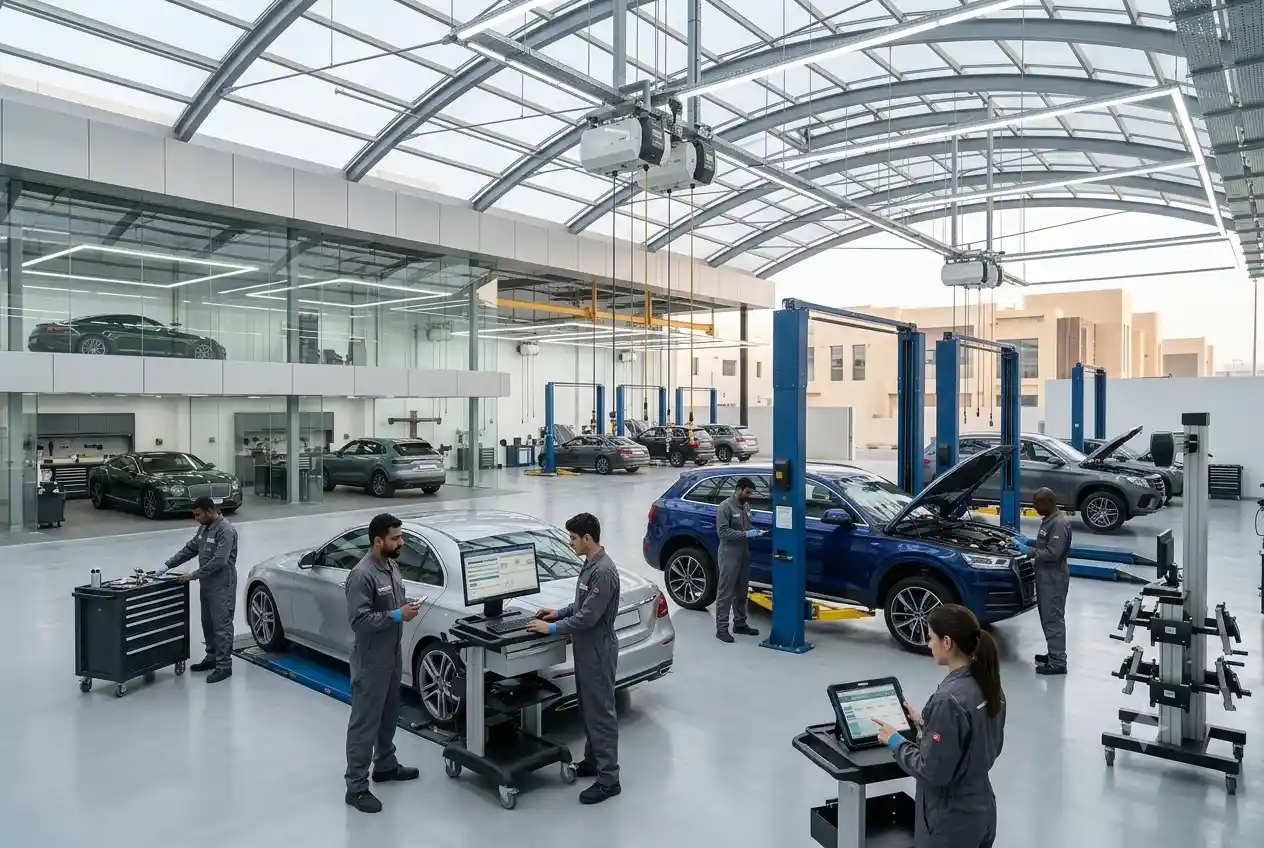 Professional automotive service facility providing vehicle maintenance and repair solutions in UAE