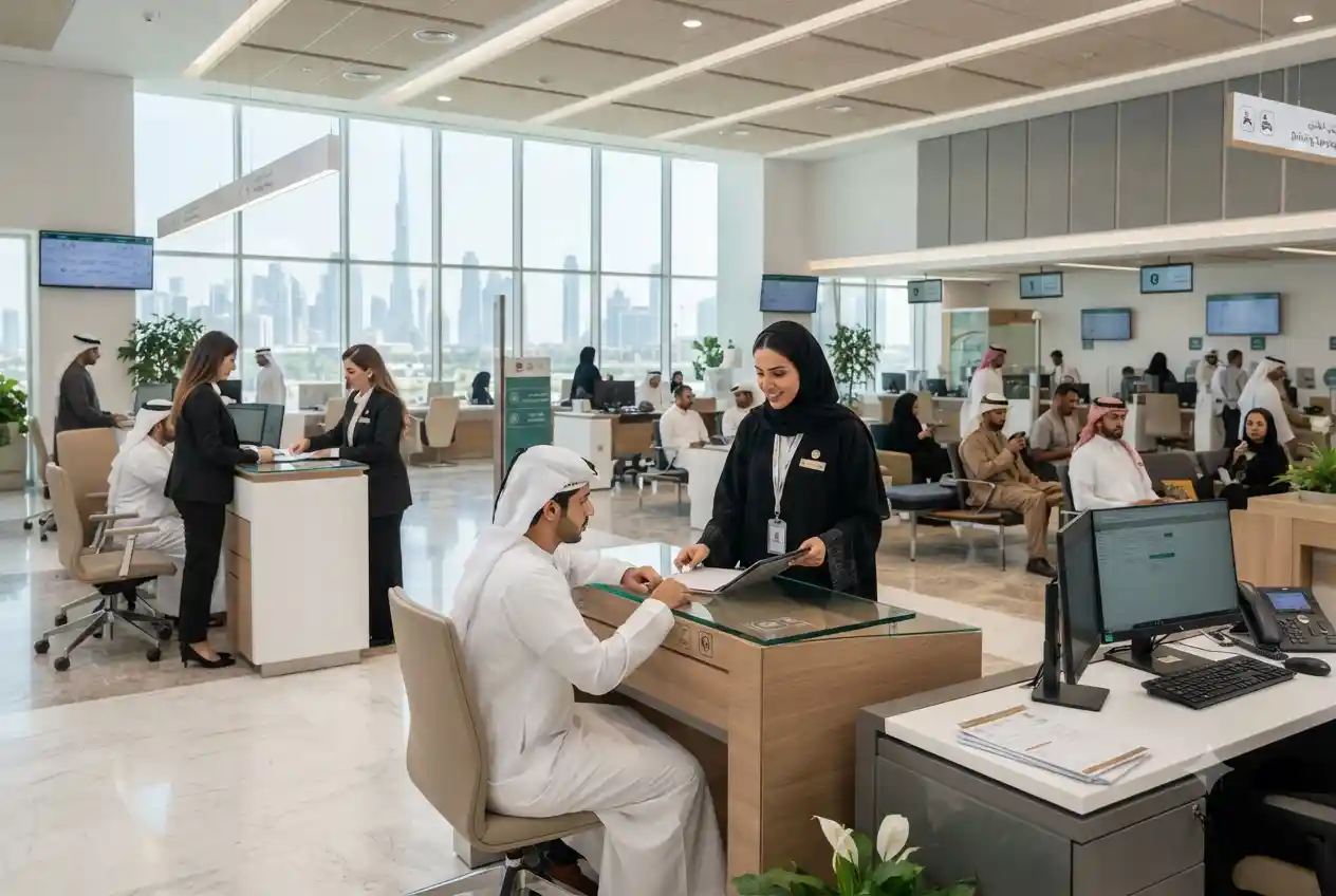 Automobile and Touring Club of UAE office in Dubai assisting customers