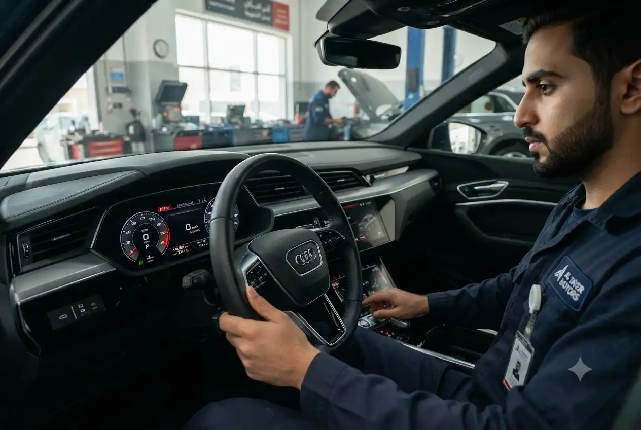 Digital automobile odometer display during vehicle inspection in UAE