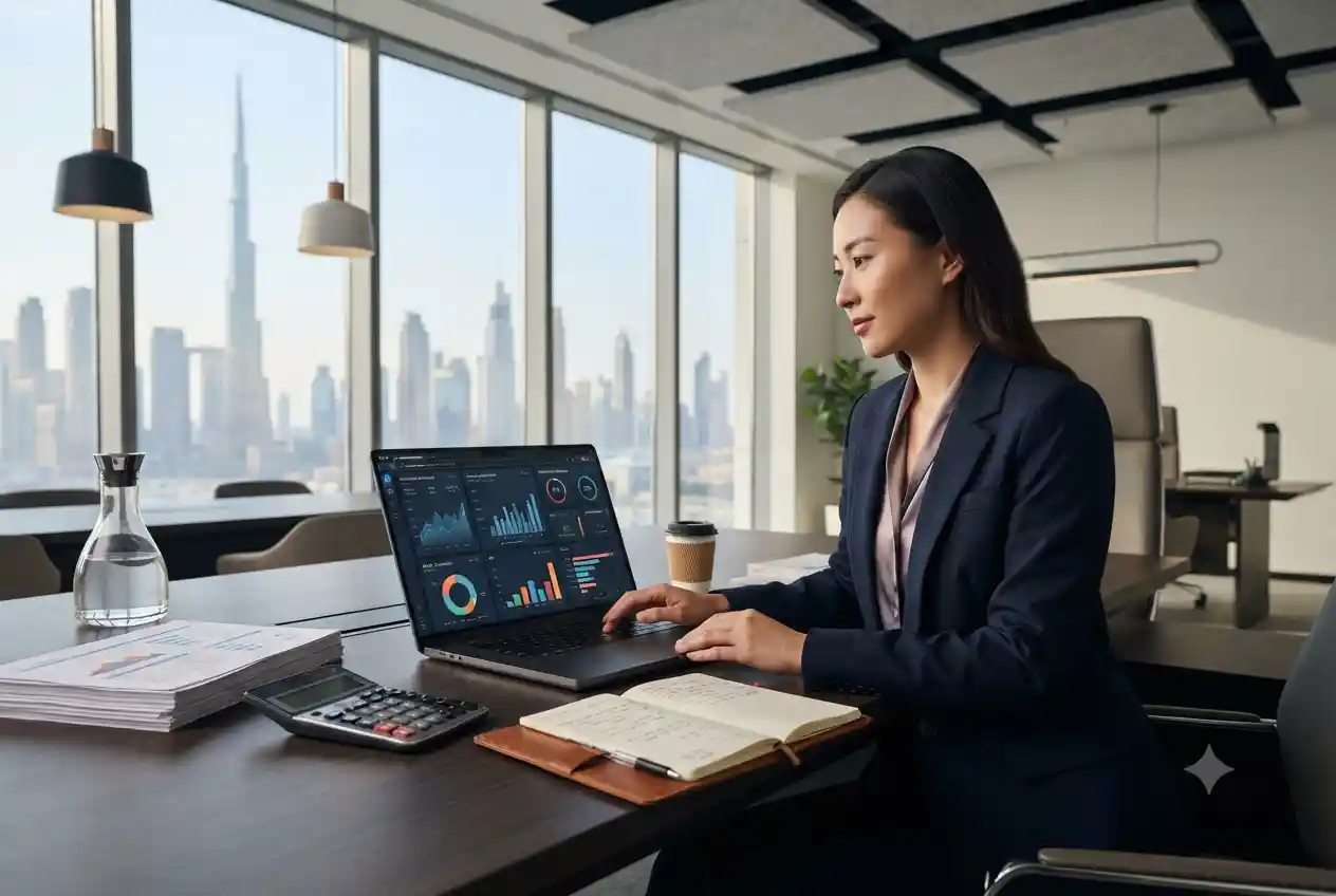 Marketing budget analysis and cost planning in Dubai office