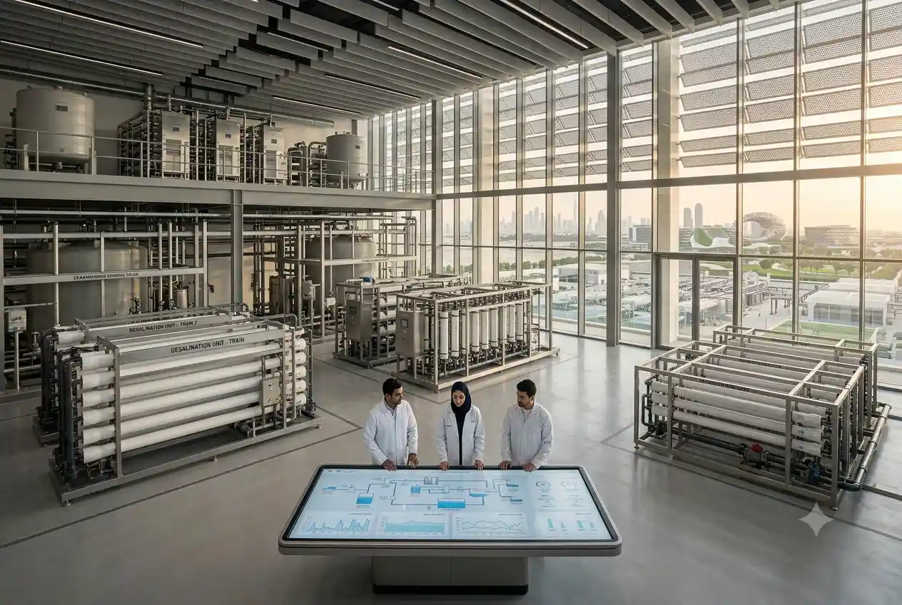 Modern water treatment and management technology facility in the UAE