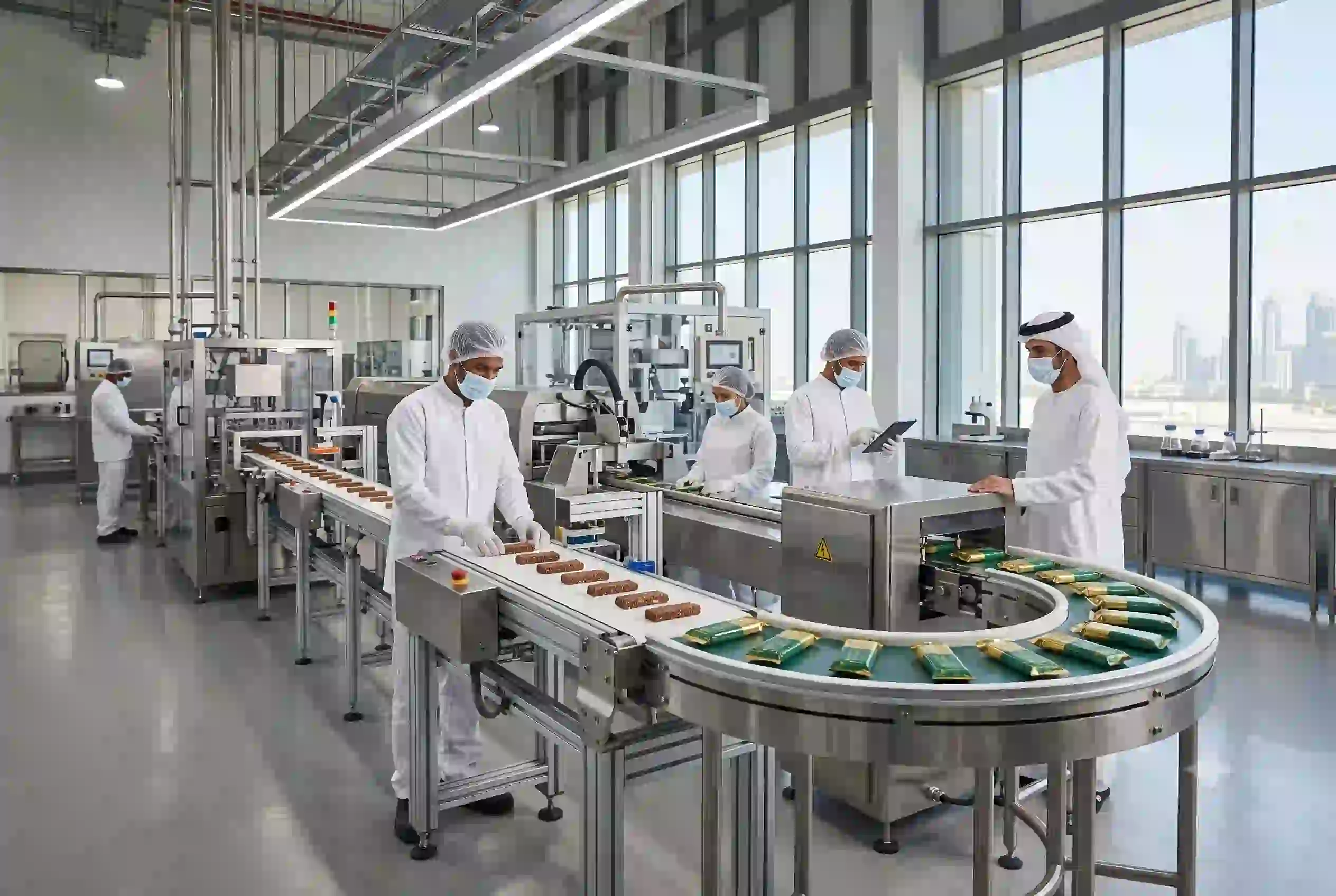 Modern food production facility operating in the UAE food manufacturing sector