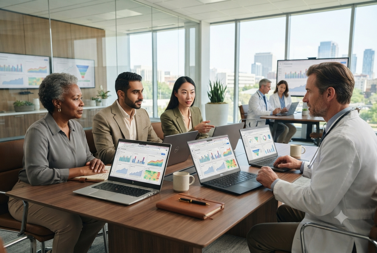 Healthcare marketing professionals planning a digital marketing strategy for a medical practice.