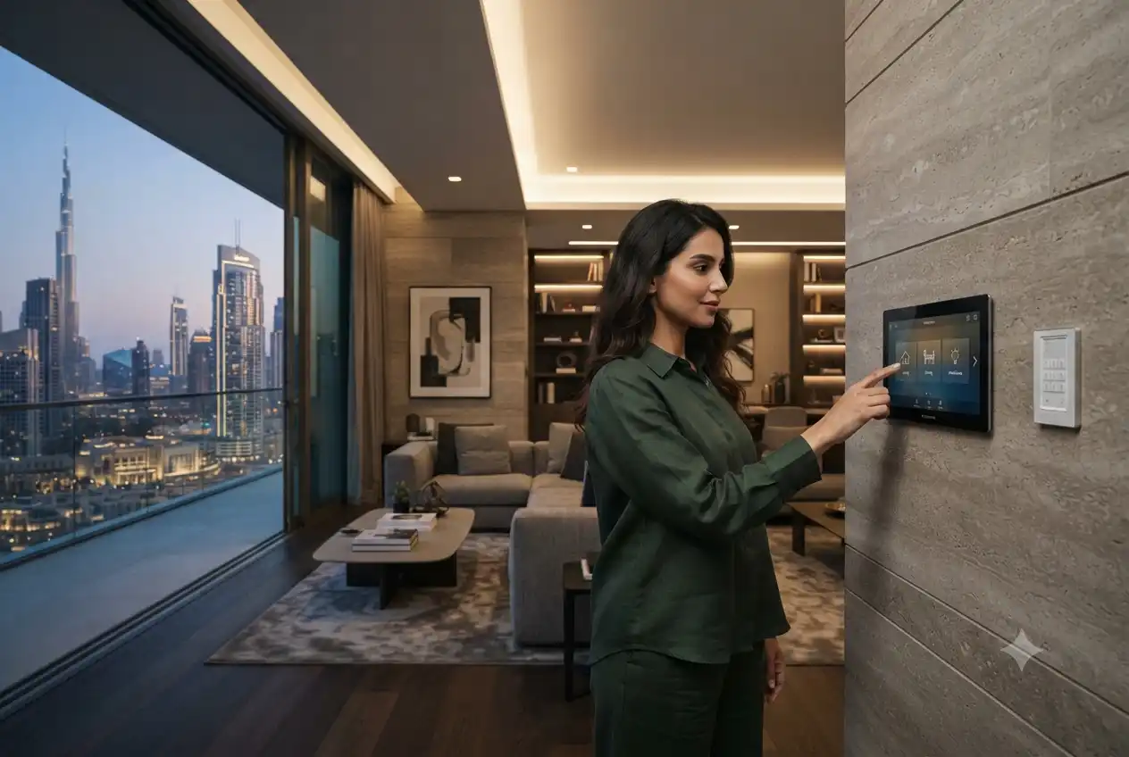 : Smart home electrical system installed in a modern UAE residence