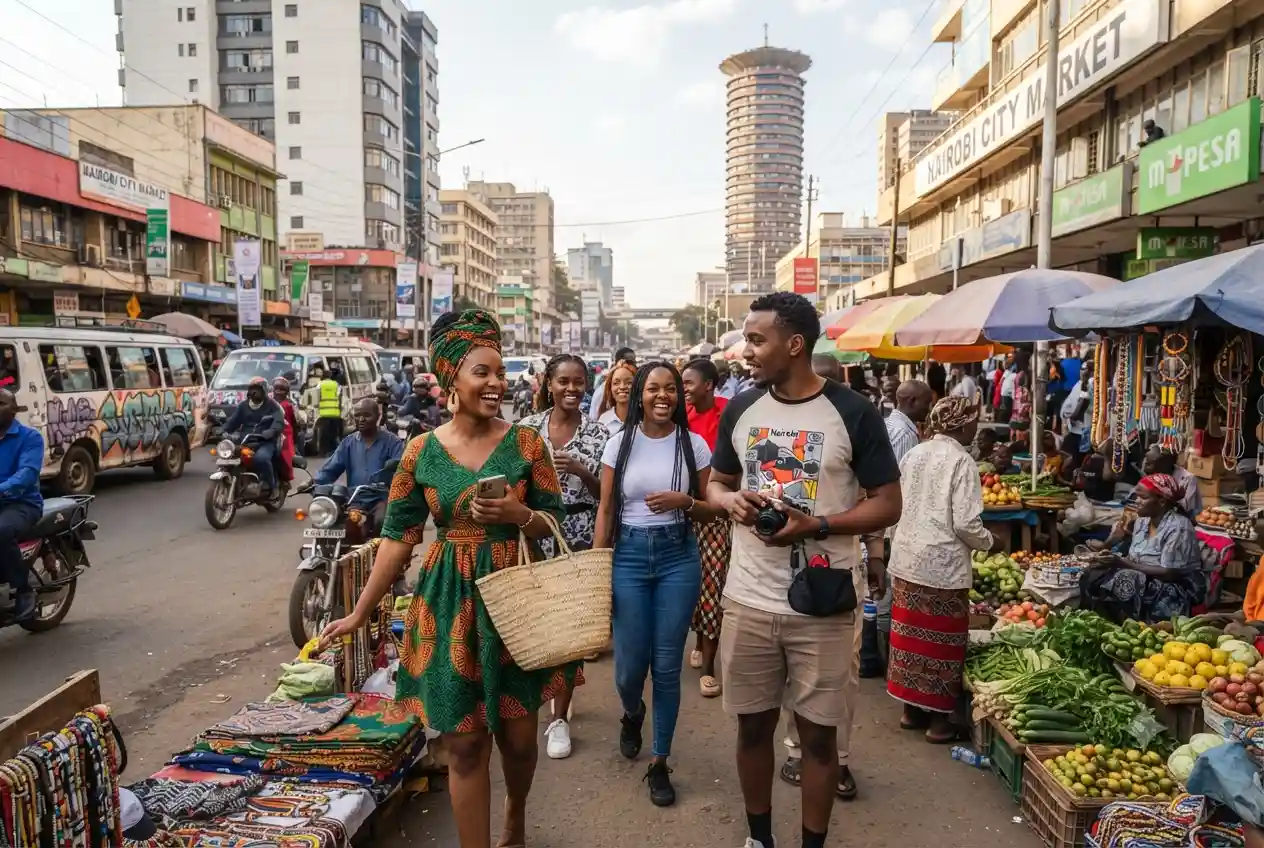 Modern Kenya lifestyle showing culture, community, and contemporary urban living