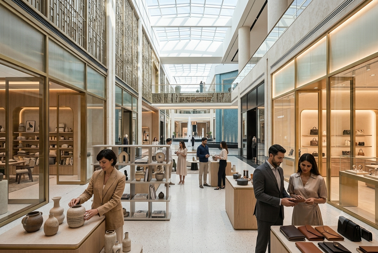 Modern lifestyle shopping destination in Dubai featuring home décor and fashion accessories