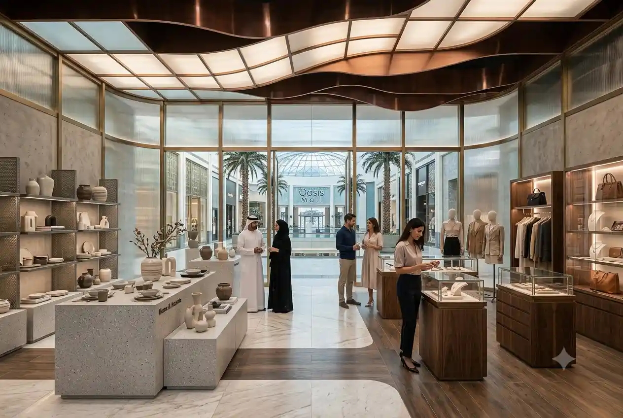 Lifestyle store inside Oasis Mall Dubai featuring home décor and lifestyle products