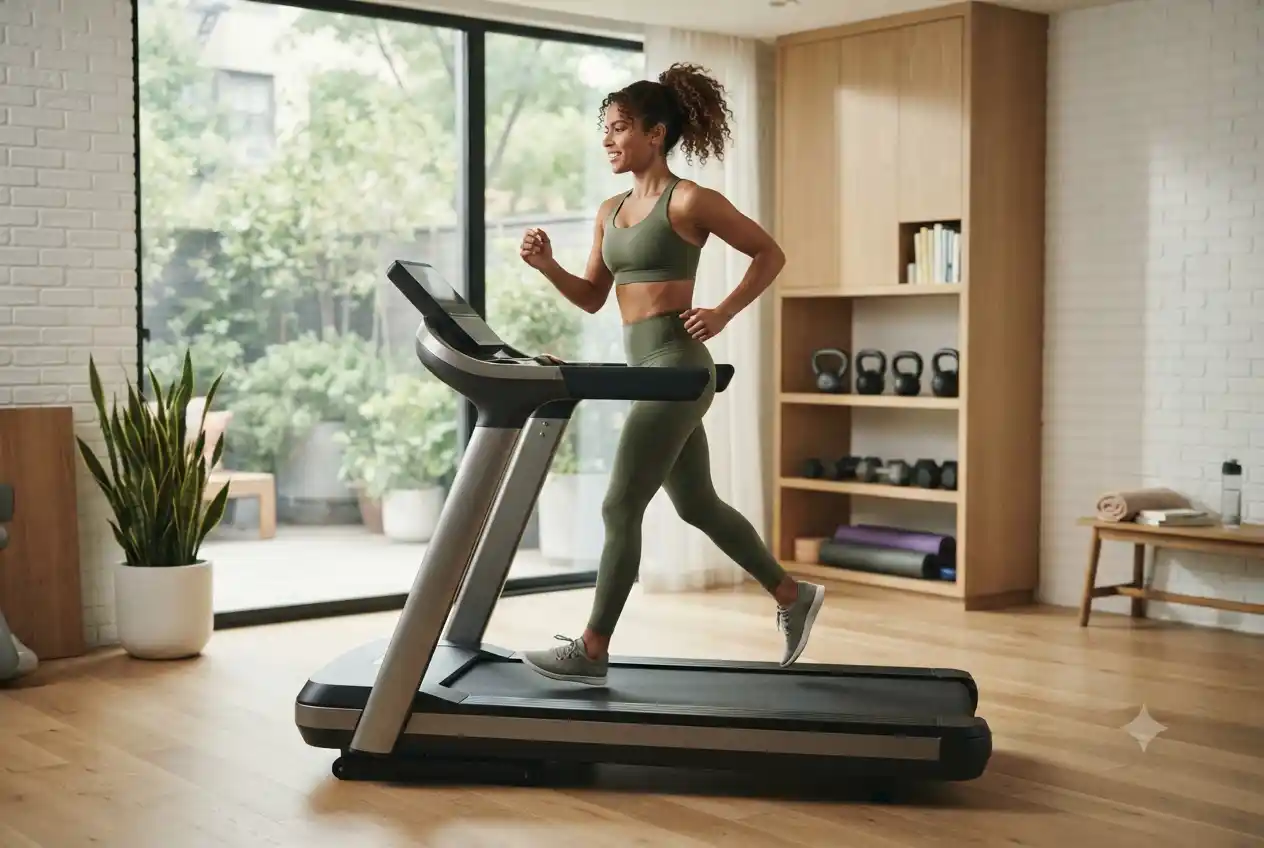 Modern lifestyle treadmill supporting home fitness and daily exercise routines