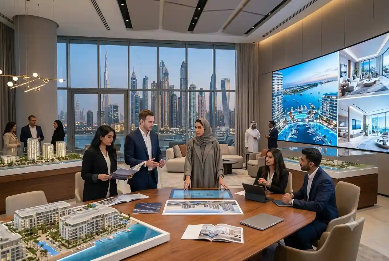Real estate developers planning marketing campaigns for UAE property projects