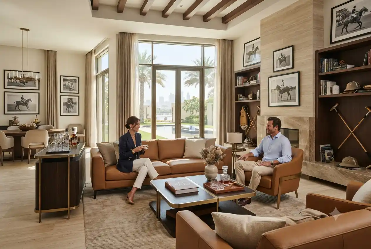 Luxury Polo Home-inspired interior design in a modern UAE residence