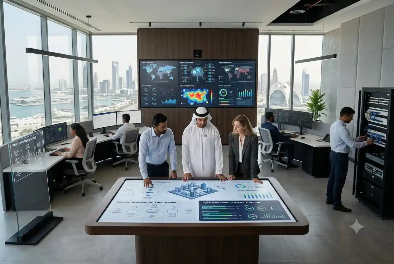 Technology professionals managing smart technology projects and digital transformation initiatives