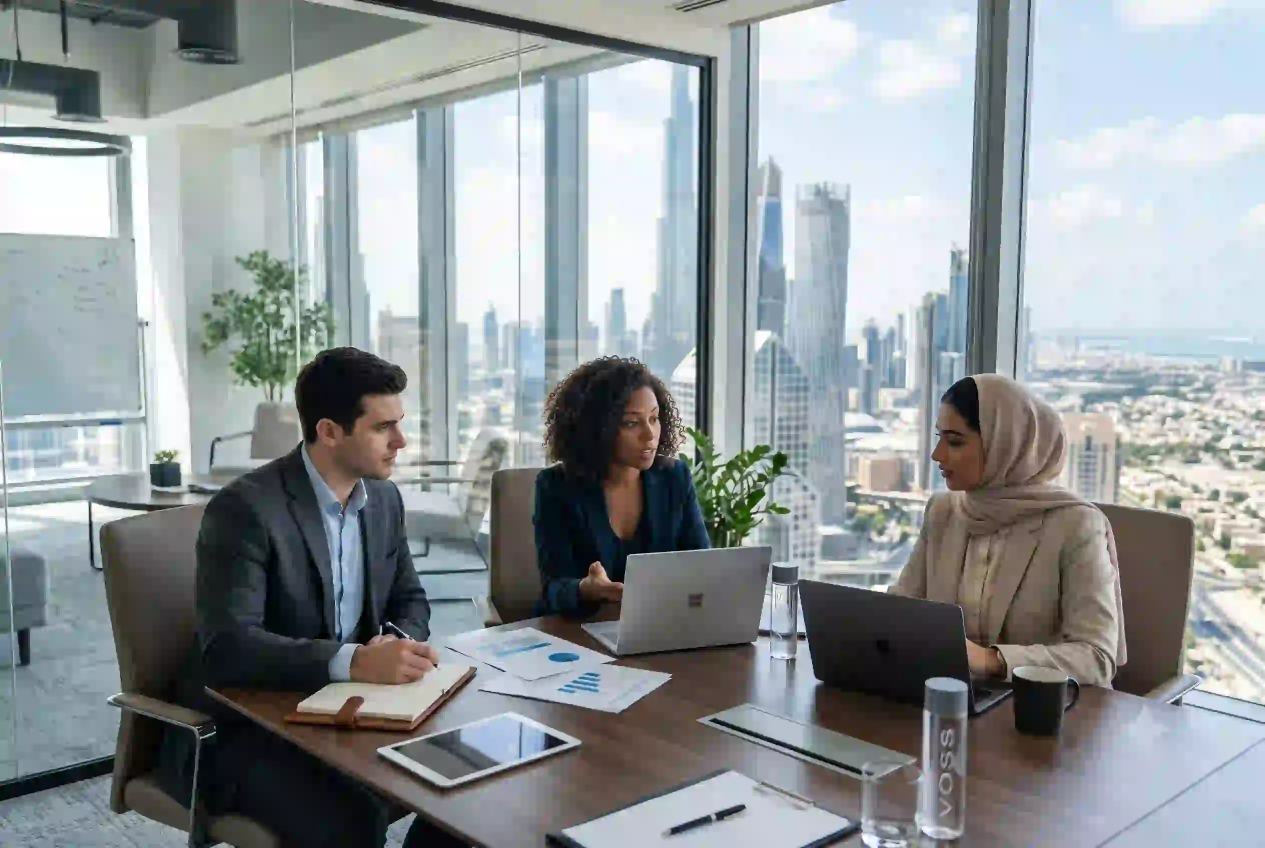 entrepreneurs starting a business in UAE office environment