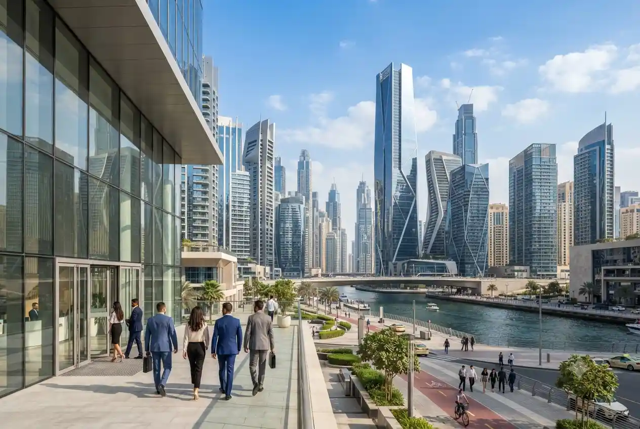 Modern business center office building in Business Bay Dubai